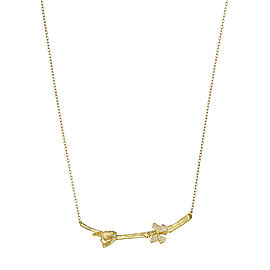 18K Gold Wonderland Stackable Bird and Butterfly Twig Necklace