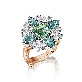 18K Gold Wonderland Tourmaline Flower Ballerina Ring