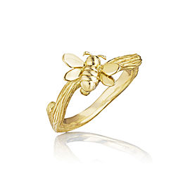 18K Gold Wonderland Stackable Small Bee Ring