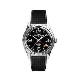 Bell & Ross GMT BR 123-GMT-RUBBE Stainless Steel Mens 43mm Watch