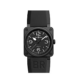 Bell & Ross Aviation BR03-92-BLACK Black PVD Mens 43mm Watch