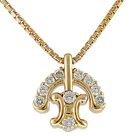 CELINE 18K Yellow Gold diamond Necklace LXKG-455