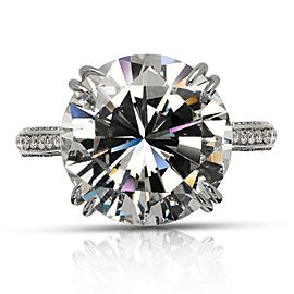 8 CARAT ROUND CUT E COLOR VS CLARITY DIAMOND ENGAGEMENT RING 18K WHITE GOLD CERTIFIED 7 CT E VS BY MIKE NEKTA