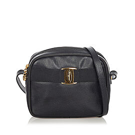 Ferragamo Vara Embossed Leather Crossbody Bag