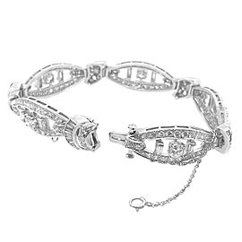 Art Deco Style Platinum 9.50 Carat Diamond Bracelet