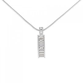 Tiffany & Co 18K white Gold Atlas Necklace E1095