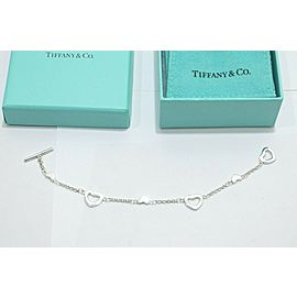 Tiffany & Co 925 Silver Heart Lariat Bracelet