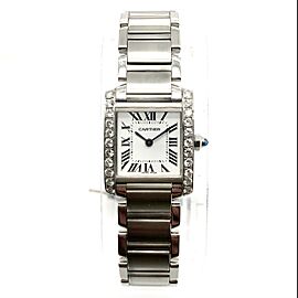 CARTIER TANK FRANCAISE Quartz Steel DIAMOND Watch