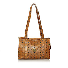 MCM Visetos Leather Tote Bag