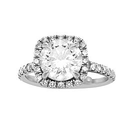 IGI Certified Lab Grown 2.08cts Diamond Engagement White Gold Ring W/Certificate