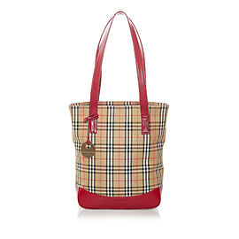 Burberry Haymarket Check Canvas Shoulder Bag