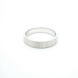 HERMES 18K White Gold Kilim Ring US size 6