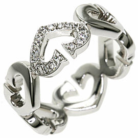 CARTIER 18k White Gold C Heart Ring LXGQJ-1084