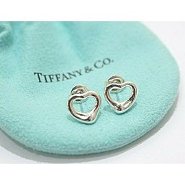 TIFFANY & Co Sterling Silver Open Heart Earrings LXGoods-219