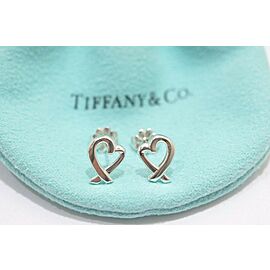 TIFFANY & Co Sterling Silver Loving Heart Earrings Lxmda-281