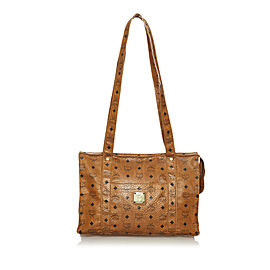 MCM Visetos Leather Tote Bag