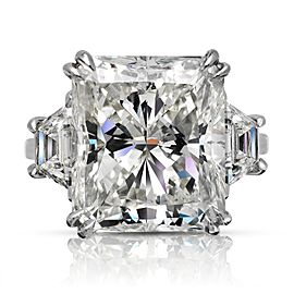 14 CARAT RADIANT CUT K COLOR SI2 CLARITY DIAMOND ENGAGEMENT RING PLATINUM GIA CERTIFIED 13 CT K SI2 BY MIKE NEKTA