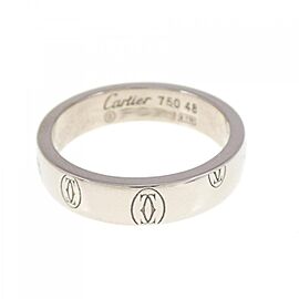 Cartier 18K white Gold Happy Birthday US 5.5 Ring E0837