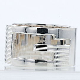 GUCCI 925 Silver Branded G Ring LXGBKT-944