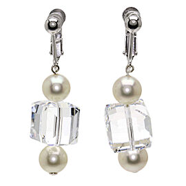 TASAKI 18K White Gold Pearl Quartz Earring QJLXG-163