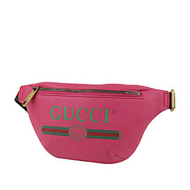 Gucci Logo Leather Belt Bag