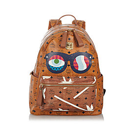 MCM Visetos Stark Leather Backpack