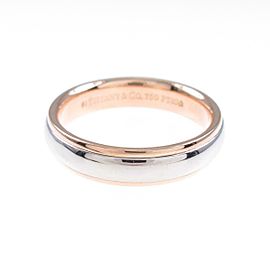 TIFFANY & Co 950 Platinum 18K Pink Gold Lucida Ring LXGYMK-821