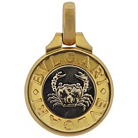 Bulgari Gold Cancer Zodiac Sign Pendant