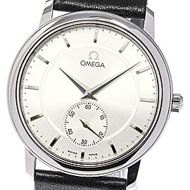 OMEGA De Ville Prestige Stainless Steel/leather Hand Winding Watch