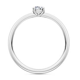 0.25 Ct Round Cut Petite Lab Grown Diamond Ring in 14K White Gold