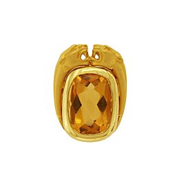 Carrera y Carrera Panther 18K Yellow Gold with Citrine Pendant