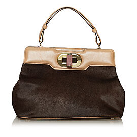 Bvlgari Isabella Rossellini Pony Hair Satchel