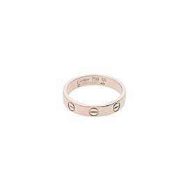 Cartier 18K White Gold Mini Love Ring Size 5.25