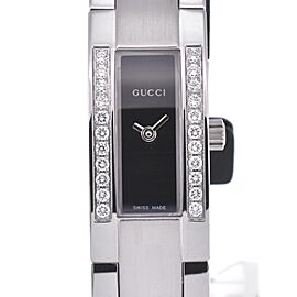 GUCCI Stainless Steel/Stainless Steel Diamond Quartz Watch