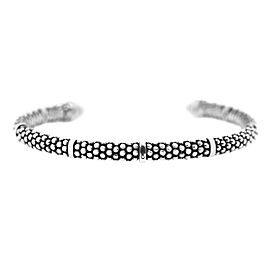 Lagos Silver Caviar Cuff Bangle