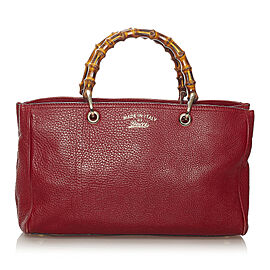 Gucci Bamboo Shopper Leather Satchel