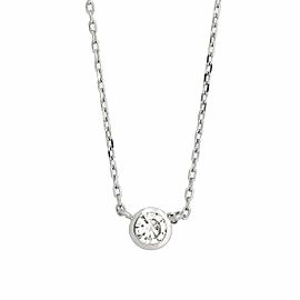 Platinum Diamond 0.07ct Stud Necklace