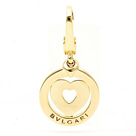 BVLGARI 18K Yellow Gold Heart Charm Pendant LXGoodsLE-557