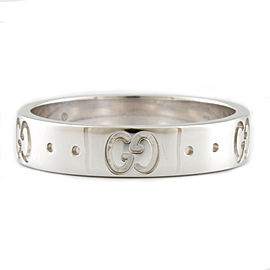 GUCCI : 18K white Gold Ring US5.25 , EU50 LXKG-321