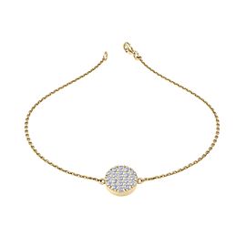 GLAM ® Circle Bracelet in 18K Gold with 0.50ct White Diamonds