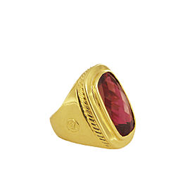 David Yurman 18k Yellow Gold Pink Tourmaline Ring