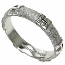 HERMES 18k White Gold Fidelite Ring LXGQJ-981