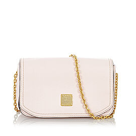 MCM Leather Chain Crossbody Bag