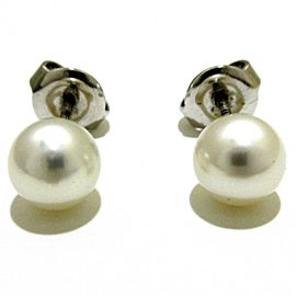 mikimoto 18K White Gold Pearl Earrings LXJG-165