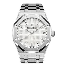 Audemars Piguet 15500ST.OO.1220ST.04 41mm White Dial Stainless Steel Royal Oak Preowned (Watch + Digital Archives)