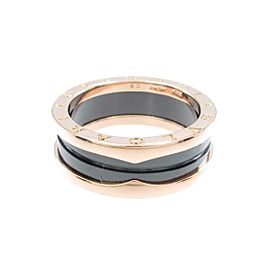 BVLGARI 18k Pink Gold Ceramic B.zero1 2 Ring LXGYMK-424