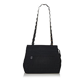 Ferragamo Tiered Grosgrain Chain Shoulder Bag