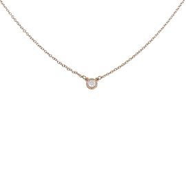 TIFFANY & Co 18K Pink Gold Diamond Necklace LXGKM-45