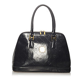 MCM Visetos Embossed Leather Handbag