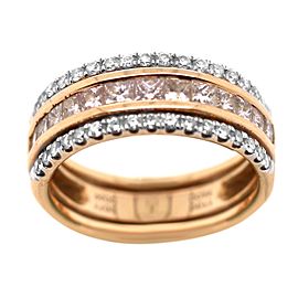 18k Yellow Gold 3 row Diamond Band